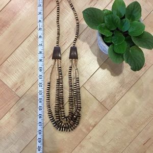 Long wood boho necklace